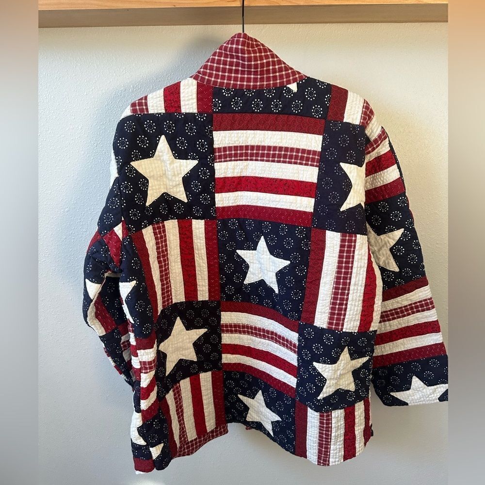 80s Vintage “Patch Magic” Patchwork American Flag… - image 4